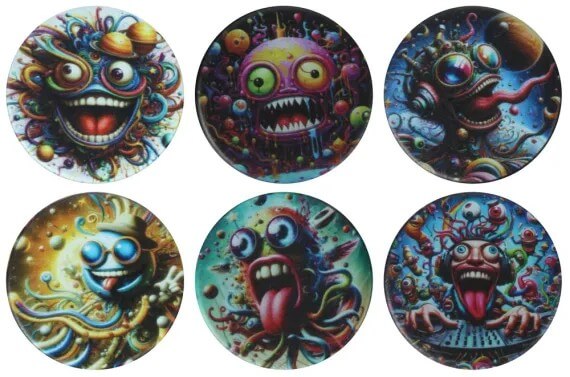 Grinder " Monster" bedruckt 4-tlg VE6