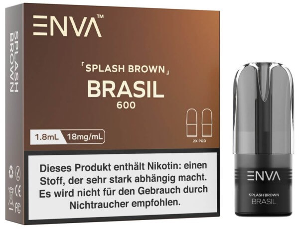 ENVA Prime Splash Brown Brasil 18mg 2 Stk. VE5