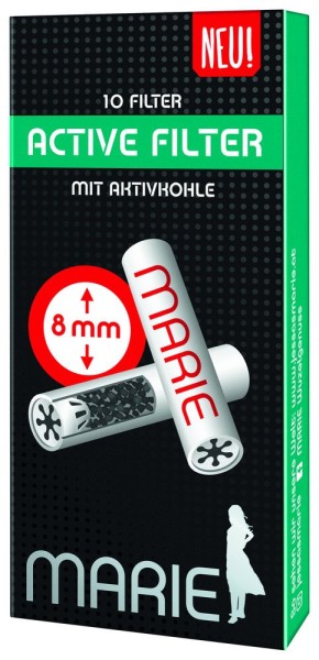 Marie Active Filter mit Aktivkohle 8mm 25/10 VE25