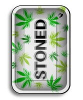 STONED BLUR Metall Rolling Tray - Small STONED BLUR Metall Rolling Tray - Small